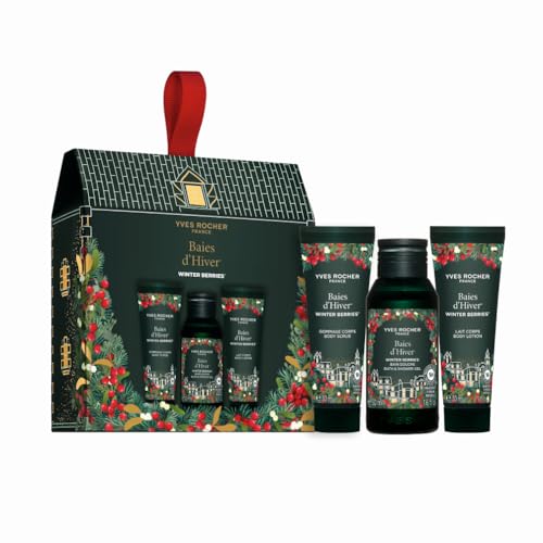 Yves Rocher LIMITED EDITION Mini Geschenkset für Frauen – Bodylotion 30 ml, Peeling 30 ml & Duschgel 50 ml – Feuchtigkeitsspendende Pflegeroutine