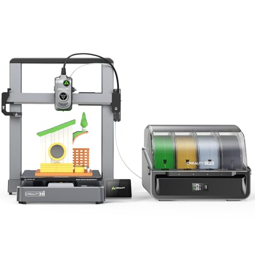 Creality Hi Combo (A) 3D-Drucker Mehrfarbig mit CFS, automatischem Filamentladen, feuchtigkeitsgeschützter Filamentaufbewahrung, Kamera, 500 mm/s, Druckgröße 260×260×300 mm