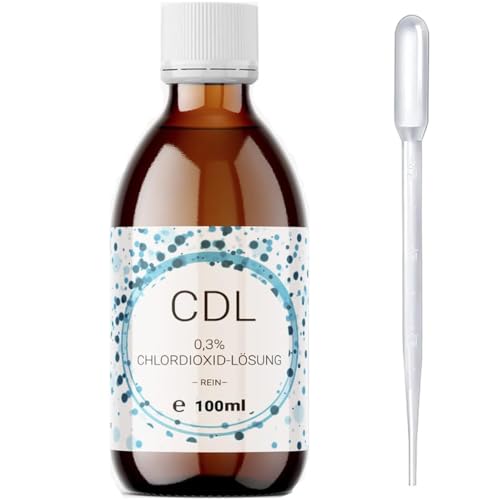 100ml Chlordioxid CDL/CDS 0,3% Lösung, Glasflasche mit Pipette