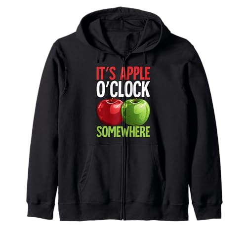 It's Apple O'Clock Somewhere Apple Kapuzenjacke
