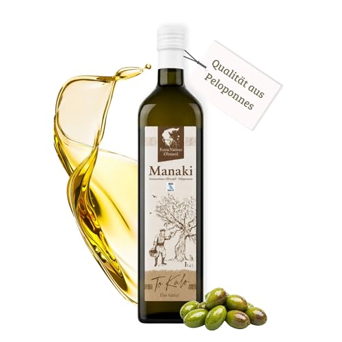 ToKalo Manaki Olivenöl 1,0L | 100% Manaki Oliven | neue Ernte 25/26 | extra nativ, kaltgepresst & laborgeprüft | mild-fruchtig & harmonisch | Handarbeit aus dem Peloponnes