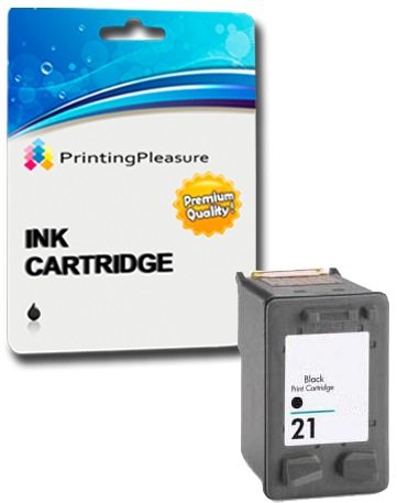 Printing Pleasure SCHWARZ Druckerpatrone für HP Deskjet 3940 F2120 F2180 F2280 F300 F350 F370 F380 F4180 D1460 D2320 D2345 D2360 D2368 D2460 Officejet 4315 PSC 1410 | kompatibel zu HP 21XL (C9351AE)