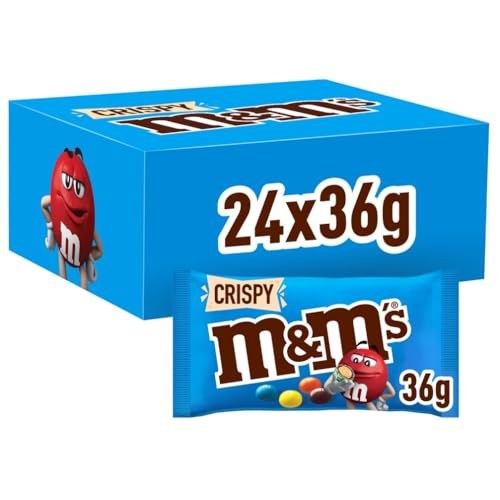 M&M'S Crispy Schokolinsen, Milchschokolade, Großpackung, 24 x 36 g