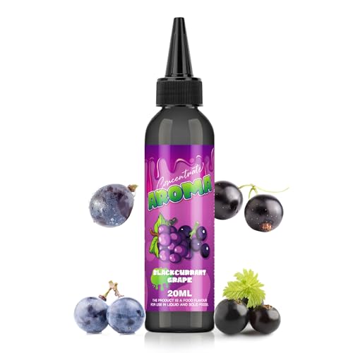 FURUN Schwarze Johannisbeere Traube Aromakonzentrat 20ml Hochdosiertes Lebensmittelaroma in 120ml Flasche, einfaches mischen, zum Kochen zum Backen, in Lebensmitteln & Getränken