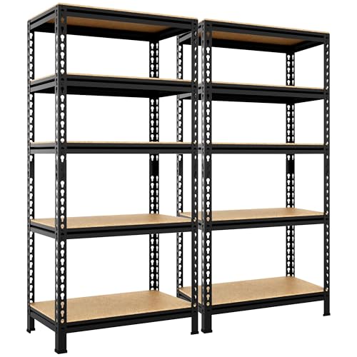 Yaheetech 2er Set Schwerlastregal 150 x 70 x 30 cm 590 kg Belastbar Schwarz