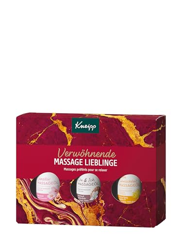 Kneipp Geschenkpackung Verwöhnende Massage Lieblinge - Das perfekte Geschenk für angenehme Entspannung und Verwöhnmomente - 3x20ml