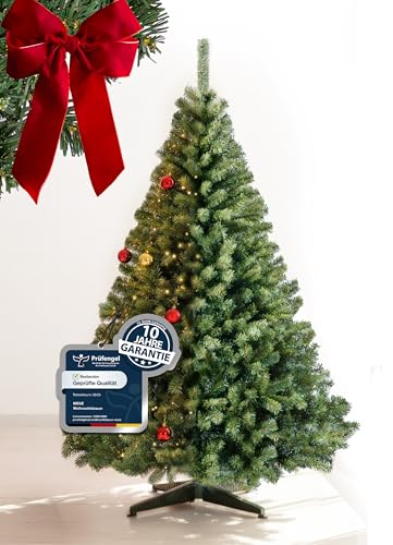 4smile künstlicher Weihnachtsbaum 180 cm – Pflegeleicht Preiswert Festlich – Tannenbaum künstlich – Überzeugend für 10 Jahre
