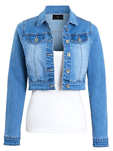 SS7 Damen Kurz geschnittene Jeansjacke