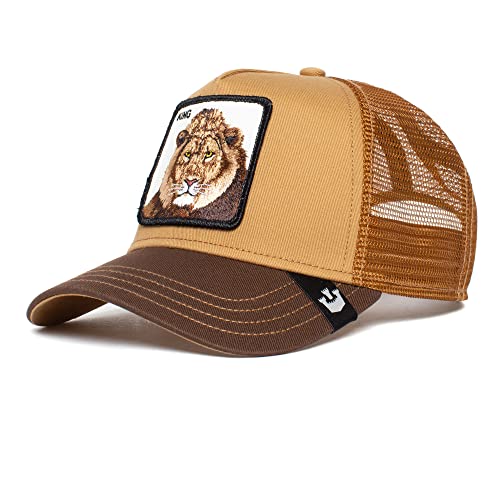 Goorin Bros. The Farm Original Truckerkappe mit verstellbarem Snapback-Verschluss, Whisky-Farbe (King Lion), Einheitsgröße, Einheitsgröße
