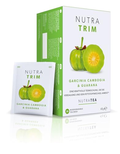 Nutra Tea NUTRATRIM, Detox Tee zum Abnehmen, Stoffwechseltee unterstützt den Stoffwechsel & die Kontrolle des Blutzuckerspiegels, 60 wiederverwendbare Teebeutel, Kräutertee mit Grüntee & Fenchel