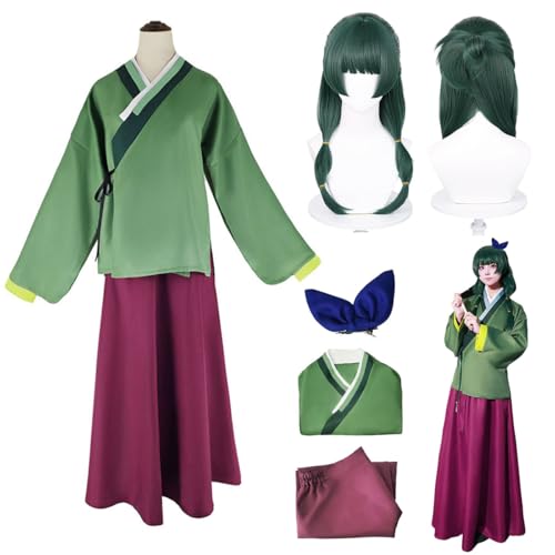 AnkekolyStar Maomao Cosplay Kostüm Damen mit Perücke Anime Hanfu für Erwachsene Halloween Karneval Cosplay Fasching Party