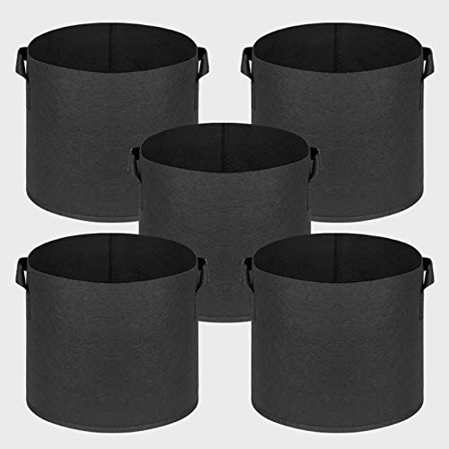 30-Gallonen-Wachstumsbeutel, 5 Stück Gemüse-Pflanzbeutel, Belüftungs-Stoff-Topfbeh?lter, Kinderzimmer-T?pfe, Smart-Topf-Pflanzen-Wachstumsbeutel, Boden-Stoff-T?pfe, Gew?chshaus