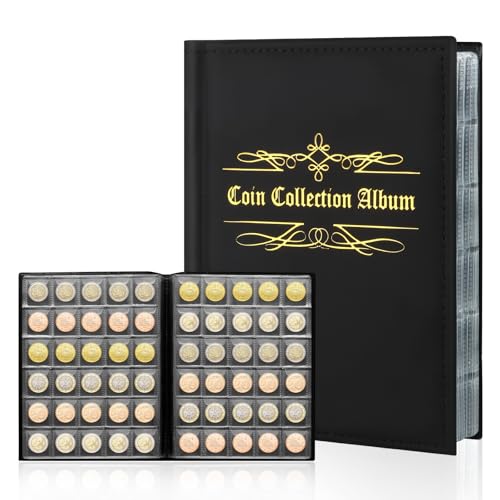 UTOCLEC 480 Stück Münzen Aufbewahrung, Coins Collection Album, Münzalbum Münzsammlung Münzen Sammelalbum, Sammler Münzalbum Transparent