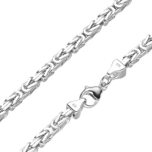 SchmuckForever KettenKauf Königskette 5mm 925 Silber massiv - Länge Wählbar - Collier Halskette oder Armband (55.00, Zentimeter)