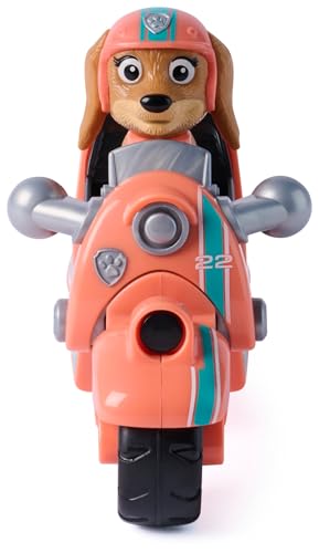 PAW PATROL - Liberty’s Rettungs-Motorrad mit Spielfigur (Basis Fahrzeug), authentische Details, Spielzeug-Motorrad für Kinder ab 3 Jahren