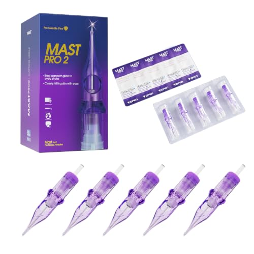 Mast Pro2 Tattoo Nadeln Set Mixed Size 50 Stück #10 0.30mm Standard Bugpin Round Liner Tattoo Cartridge 1RL 3RL 5RL 7RL 9RL für Tattoo Maschine Pen