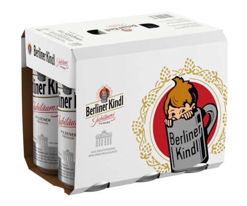 Berliner Kindl Jubiläums Pilsener Sixpacks, Einweg 6x0,50 L Dose