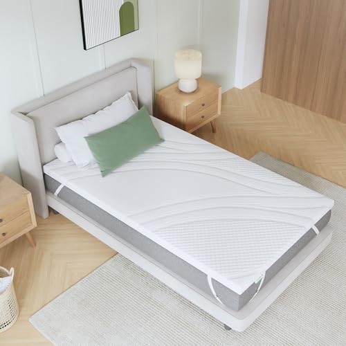 Novilla Matratzen Topper 80x190 7.5cm Höhe Gel Topper Memory Foam MatratzenTopper für Boxspringbett Wohnwagen Schlafsofa Matratzenauflage Bezug Waschbar Oeko-TEx