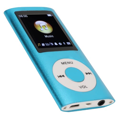 Bewinner MP3-Player/MP4-Player, Musikplayer Unterstützt Bis zu 64 GB TF-Karte, Digitaler 1,8-Zoll-LCD-Bildschirm, Tragbarer HiFi-Musikplayer mit Verlustfreiem Sound und Lautsprecher(Blau)