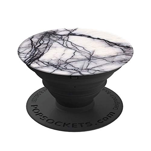 PopSockets - Ausziehbarer (Nicht Austauschbarer) Sockel und Griff für Smartphone und Tablet - White Marble