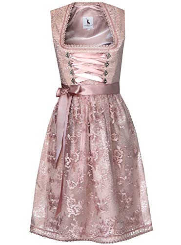 Alpenmärchen Midi Dirndl Fee aus Exklusiver Kollektion inkl. Spitzenschürze Gr.36 - ALM565