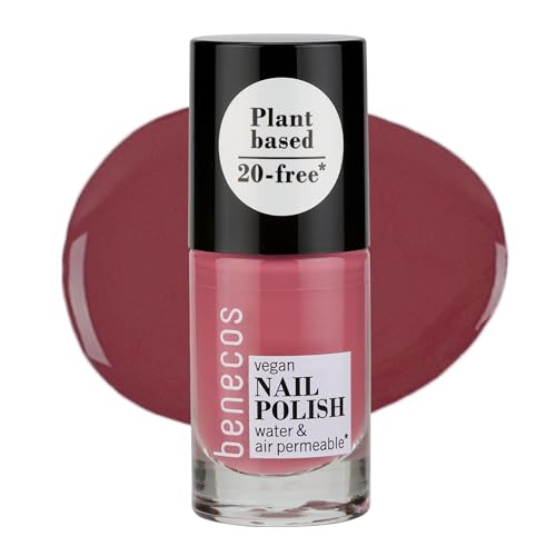 Benecos 20-Free Vegan Nail Polish mystery - pflanzenbasierter Nagellack - schnelltrocknend & langanhaltend - wasserdurchlässig - angereichert mit Biotin - 5ml