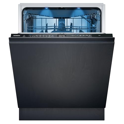 Siemens SN65EX12CE, iQ500 Smarter Geschirrspüler, Vollintegrierte Spülmaschine, 60 cm, Made in Germany, Besteckschublade, Extra leise, varioSpeed, openDry, rackMatic, Innenlicht, glassZone