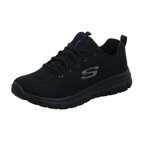 Skechers Damen Graceful Get Connected Sneaker,Schwarz, 42 EU