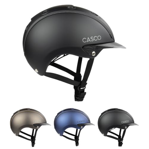RL24 - Reithelm Mistrall-1 von Casco inkl. Schutzbeutel – Reitkappe Damen, Herren & Kinder – leicht, optimal belüftet & Perfekter Sitz – Reiterhelm in Prime Schwarz matt – Gr. M (54-58cm)