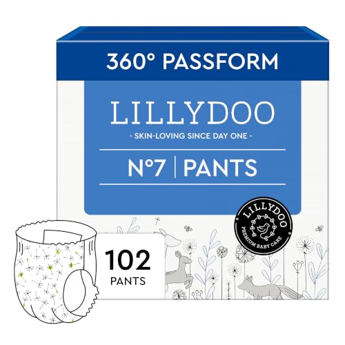 LILLYDOO Baby Windeln Pants Größe 7 (15+ kg), Monatsbox (102 Stück)