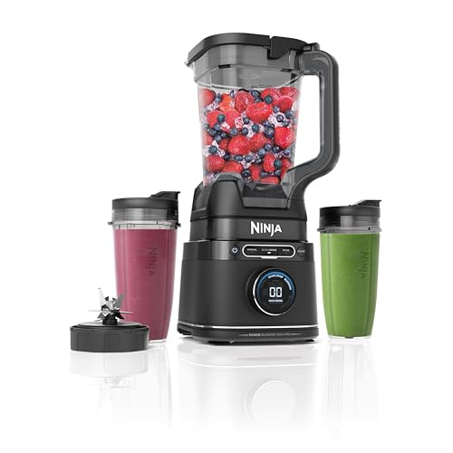 Ninja 2-in-1 Detect Power Mixer Pro, 1200W mit Krug & Tassen, Smoothies Mixen, Gemüse Hacken & Frozen Drinks Zubereiten, Schwarz, TB301EU