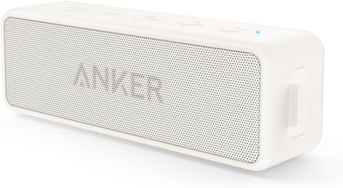 Anker soundcore 2 Bluetooth Lautsprecher, Fantastischer Sound, Enormer Bass mit Dualen Bass-Treibern, 24h Akku, Verbesserter IPX7 Wasserschutz, Kabelloser Lautsprecher für iPhone, Galaxy usw.