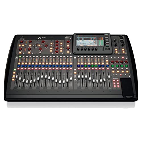 Behringer X32 Digitales Mischpult mit 40 Eingängen und 25 Bussen, 32 programmierbaren Midas-Vorverstärkern, 25 motorisierten Fadern, Kanal-LCDs, 32-Kanal-Audio-Interface und iPad/iPhone*-Fernbedienung