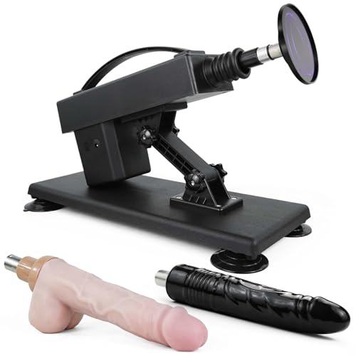 Fickmaschine mit Dildo Zubehör, Sexmaschine für die frau, Automatische Fickle Maschine für frauen, Geschwindigkeit und Winkel verstellbar, 3XLR Stecker Sex Maschine mit Saugnapfadapter