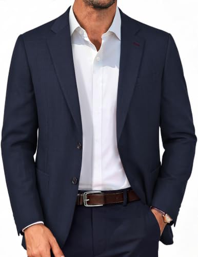 PJ PAUL JONES Blazer Herren 2 Knopf Hochzeit Business Sakko Marineblau XL