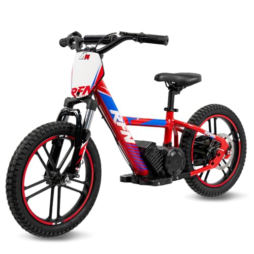 RFN Kinder Elektro Dirt Bike 350W Elektro Motorrad für Kinder 3 Geschwindigkeitsmodi 16 Zoll Offroad Reifen Geeignet für Kinder ab 4 Jahren