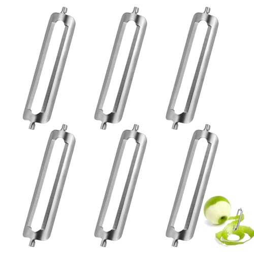 6 Stück Sparschäler Tupper,Schäler für Tupperware Ersatzteile,Edelstahl Sparschäler Ersatzklingen,Ersatzklinge für Kartoffelschäler,Gemüseschäler,Turbo Schälmesser,Orangenschäler,Vegetable Peeler