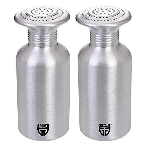 GRÄWE 2er Set Pommesstreuer aus Aluminium, Salzstreuer, Gewürzstreuer