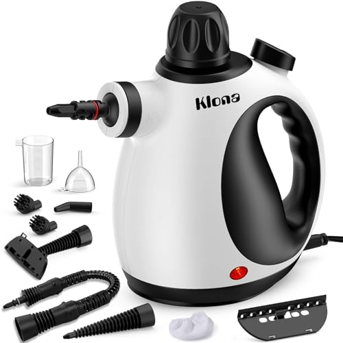 KLONA Dampfreiniger Handgerät, Steam Cleaner mit 10 Zubehör