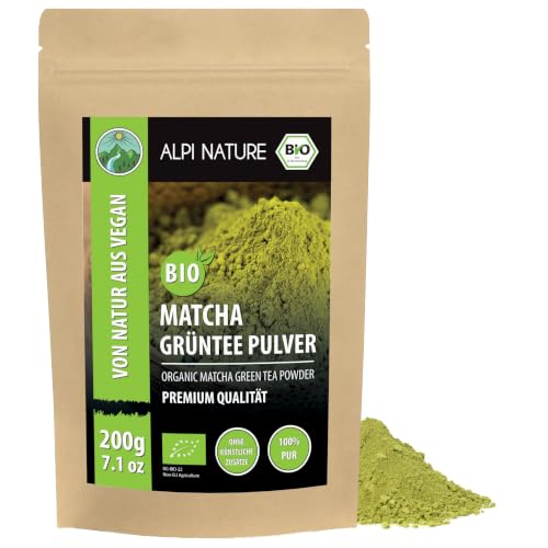 Alpi Nature Matcha Pulver BIO 200g, bio Matcha Tee Premium Grade