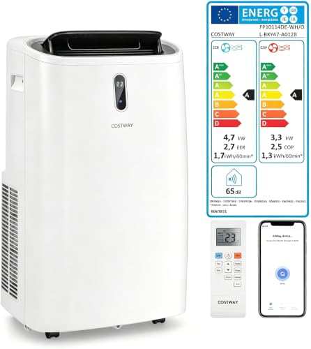 COSTWAY Klimaanlage mobil 16000BTU, Klimagerät mit Abluftschlauch