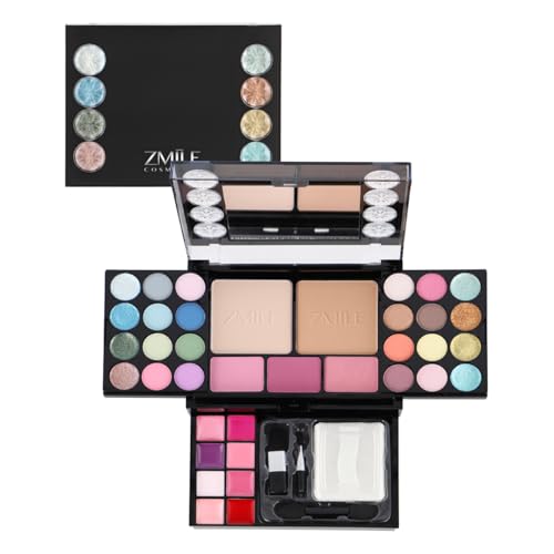 ZMILE COSMETICS Diamonds Beauty Box vegane Kosmetik mit Spiegel - Kleines Make Up Set für Unterwegs, zum Reisen und Verschenken