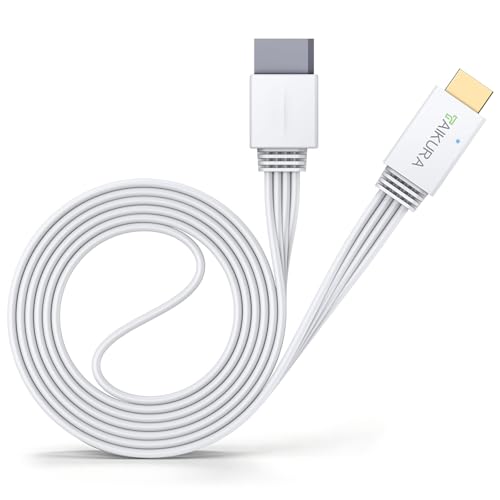 TAIKURA Wii zu HDMI Adapter, 1080P/720P Wii auf HDMI Konverter Plug & Play, Verlustfreie Übertragung, 150cm Video Adapterkabel Unterstützt alle Wii Display, für Wii Wii U HDTV Monitor Projektor (Weiß)