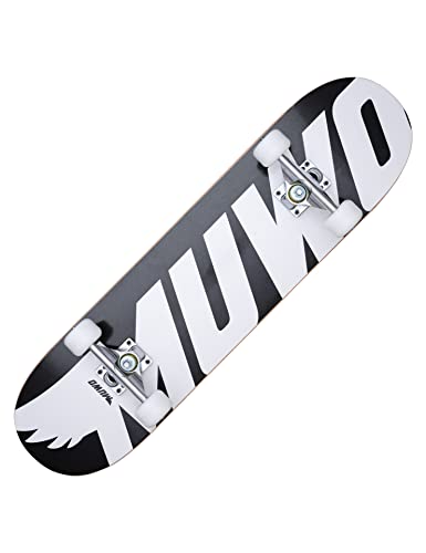 MUWO Street Skateboard 31 x 8 Zoll - Komplettboard für Einsteiger aus stabilem Holz und Aluminium, geeignet für Kinder, Teenager und Erwachsene mit verschiedenen Motive (Big Basic)