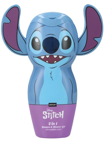 Disney Stitch 3D Shampoo und Duschgel Blaubeere (Blueberry), für Frauen, Teenager Mädchen und als Geschenk für Kinder, Vegan Sence Beauty (1 x 300ml)