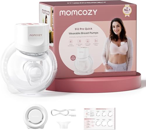 Momcozy S12 Pro Quick Milchpumpe Elektrisch, 1 Pack Weiß