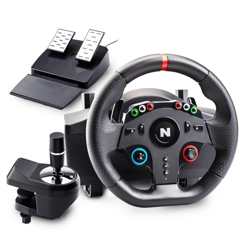 NITHO Drive Pro ONE Rennlenkrad mit Pedalen und separatem Schalthebel, 270° Gaming-Lenkrad kompatibel mit PC, PS4, Switch, Xbox One und Xbox Series X|S, Fahrsimulator mit Vibration und Zero Dead Zone