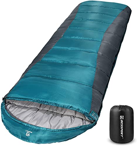 Bessport Schlafsack für Camping 3-4 Jahreszeiten 0 °C - 15°C | Winter Schlafsack Leichtgewichtig, Wasserdicht und Warm für Erwachsene,Rucksackreisen,Camping, Wandern und Reisen