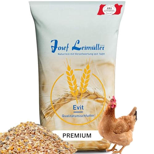 Leimüller Hühnerfutter 25kg [Premium 6-Korn-Mischung] - Energiereiches & Staubfreies Körnerfutter für Hühner & Legehennen - Schmackhaftes Hühner Futter Streufutter - Ohne Gentechnik