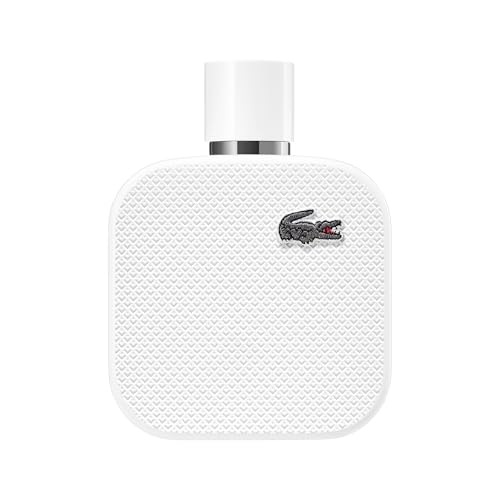 EAU DE LACOSTE L.12.12 Blanc Eau de Parfum, holzig-aromatischer Herren-Duft mit Zedernholz für selbstbewusste Männer, 100ml